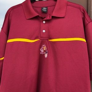 Starter ASU Sparky Maroon/Gold Polo L